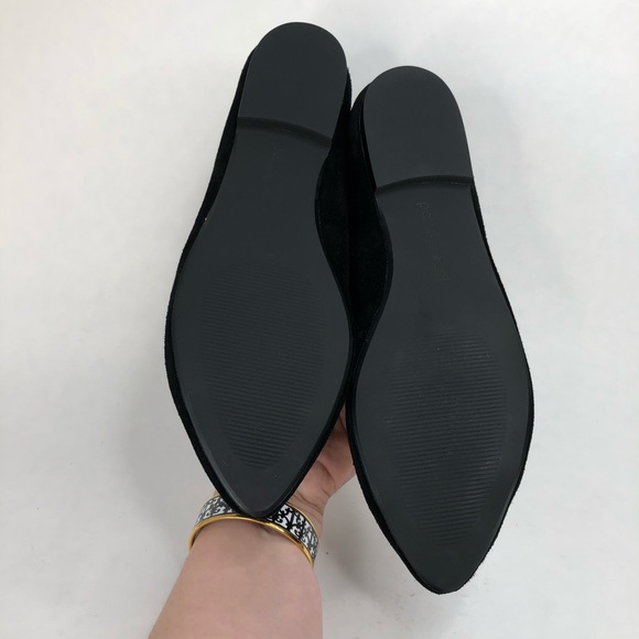 Part&Parcel Black Suede Pointed Flats - Picture 6 of 9